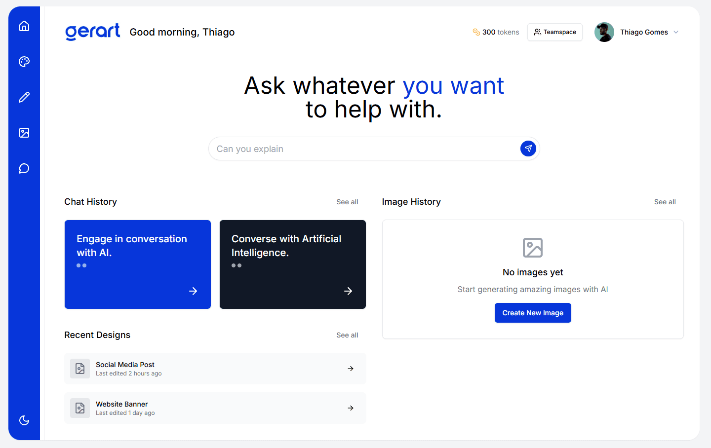 Gerart Dashboard Interface